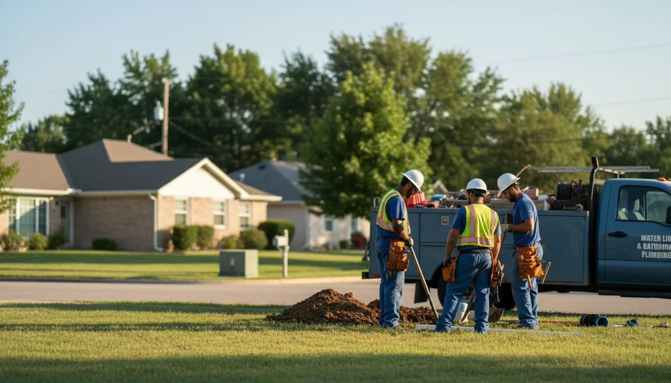 Residential water line and bathroom plumbing service in Amenia, ND